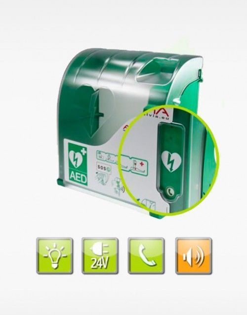 Vitrinas desfibriladores Aivia 220 alarma